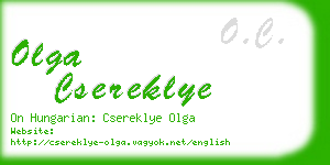 olga csereklye business card